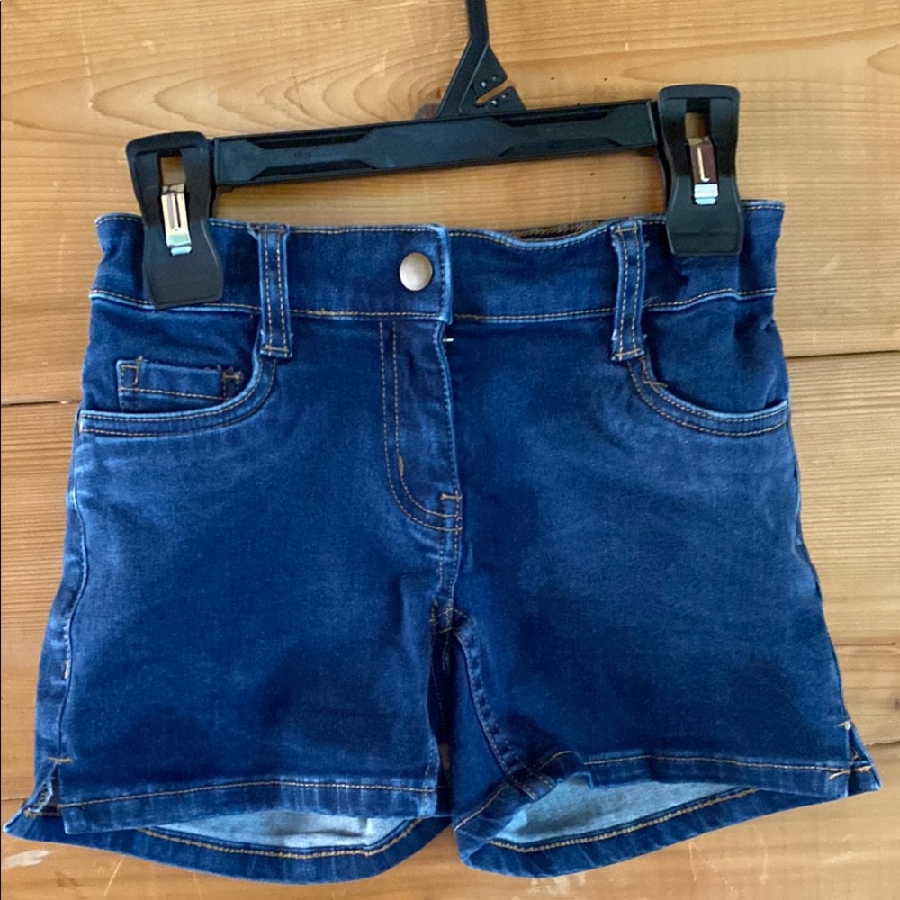 Hanna Andersson Organic Cotton Denim Jean Shorts Size 6-7  Summer Sustainable